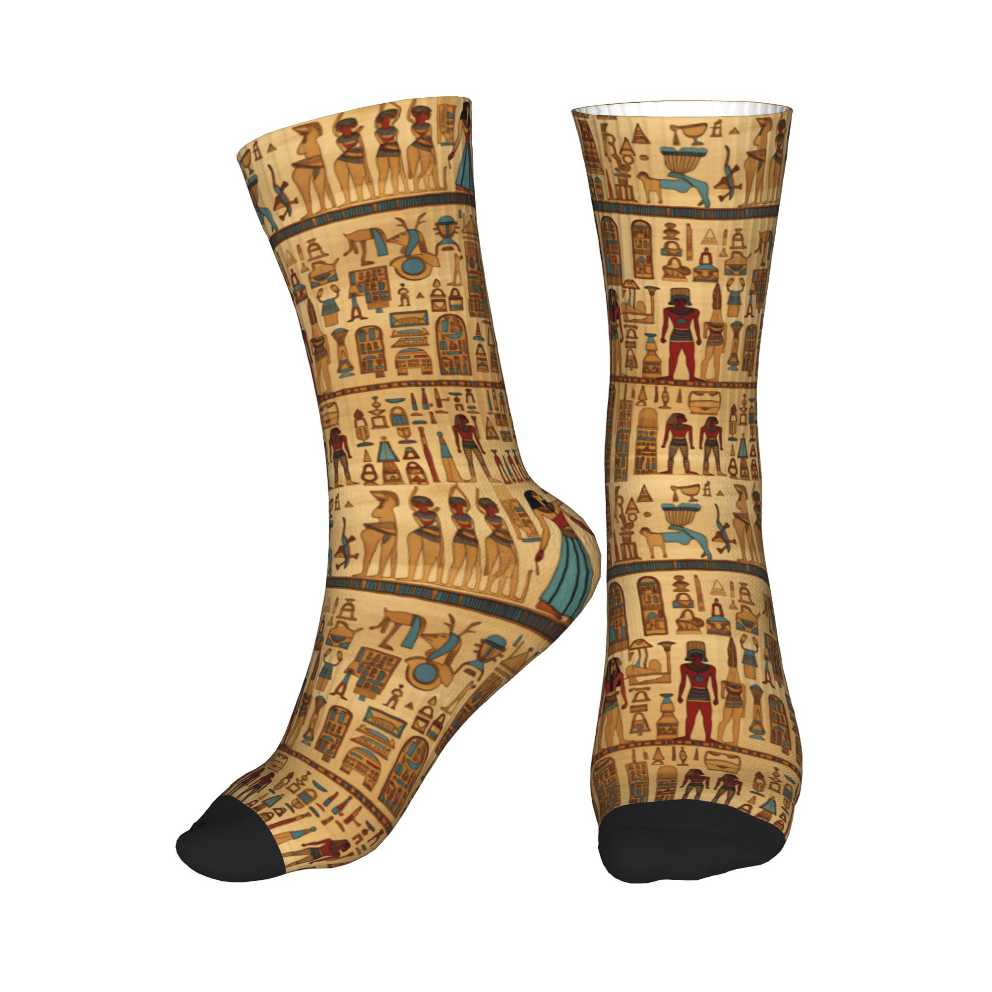 かわいいメンズエジプトの神々とシンボル柄ドレスソックスユニセ - Dress Sock Men のレビューと価格