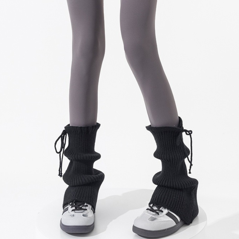 女性用バレエコアレッグウォーマー、サイドリボン付き、ニットブ - Boot Sock Slouchy のレビューと価格