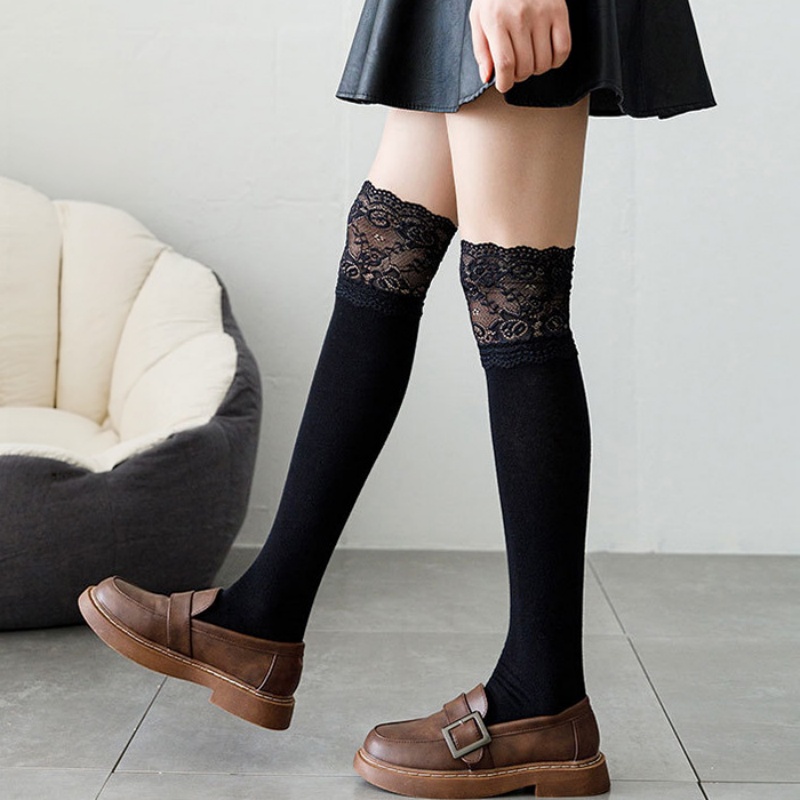 春・秋用ホワイトレースフリルミッドカーフソックス、メイラード - Boot Sock Slouchy のレビューと価格