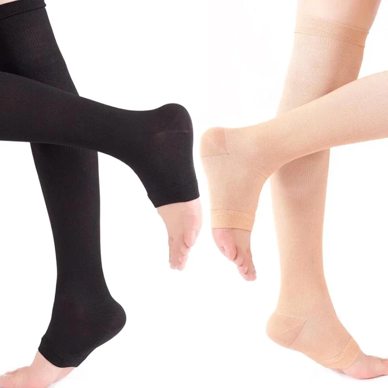 1組のつま先から膝までの圧迫ソックス、弾性ふくらはぎサポート - Compression Sleeve Calf のレビューと価格