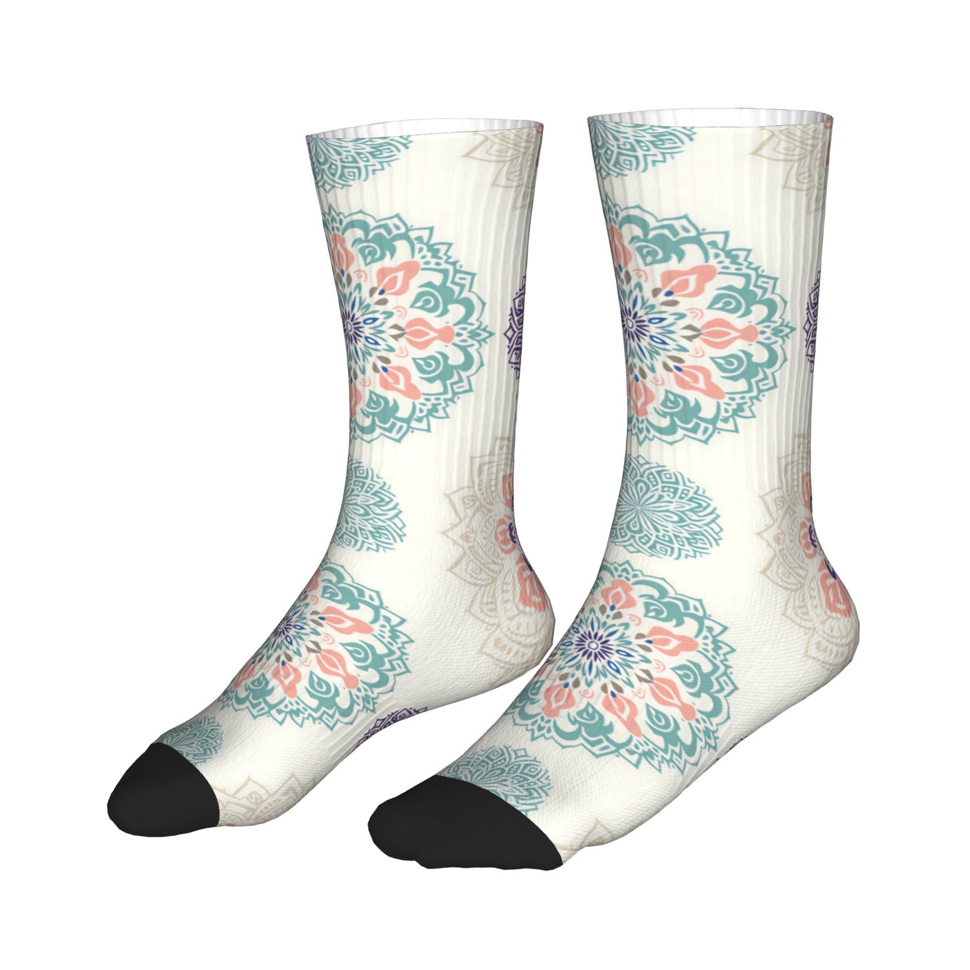 楽しいメンズパステルボヘミアンマンダラパターンドレスソックス - Dress Sock Men のレビューと価格