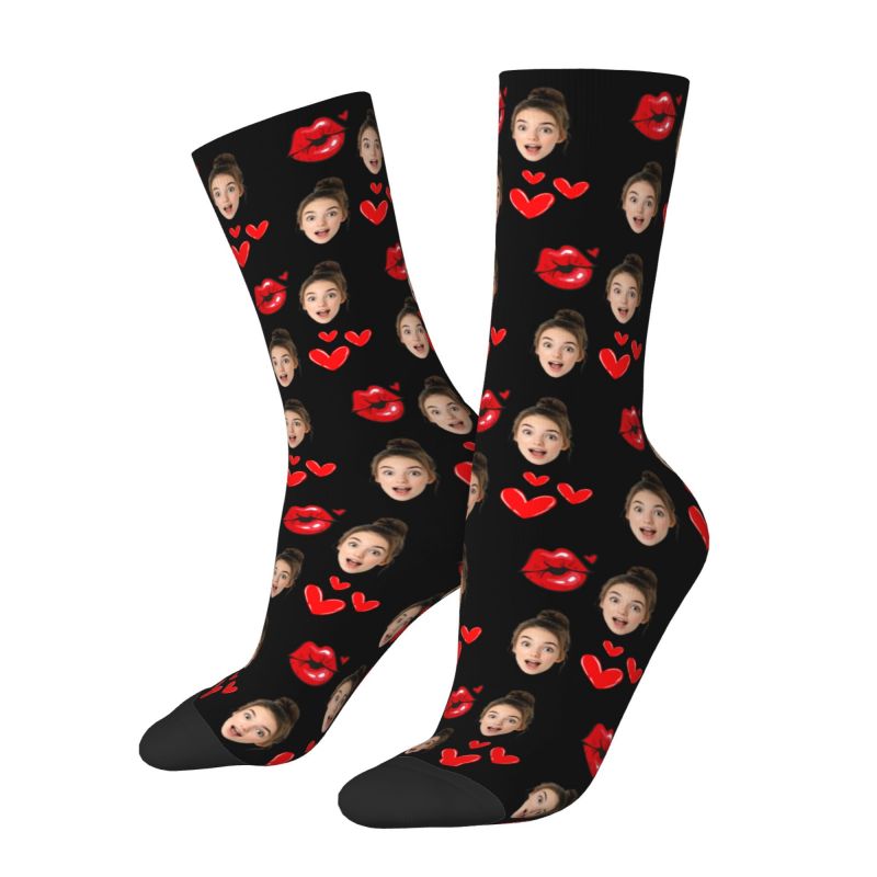カスタムノベルティメンズパーソナライズドヘッドフェイスフォト - Dress Sock Men のレビューと価格