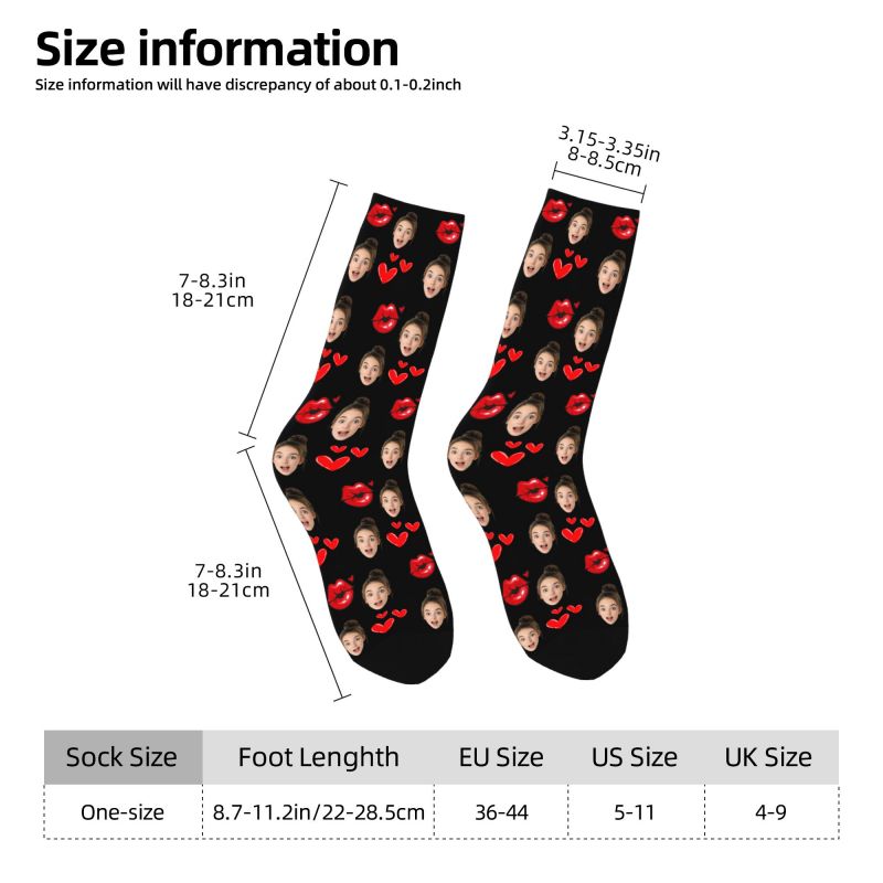 カスタムノベルティメンズパーソナライズドヘッドフェイスフォト - Dress Sock Men のレビューと価格