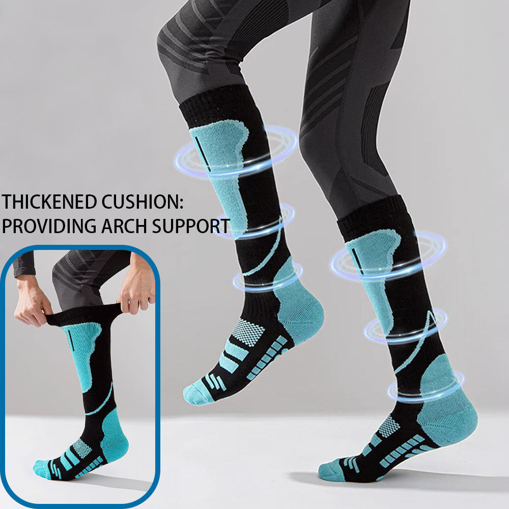 L ● ミラー2ペア ニーハイ スキーソックス - 保温性の - Thermal Sock Winter のレビューと価格