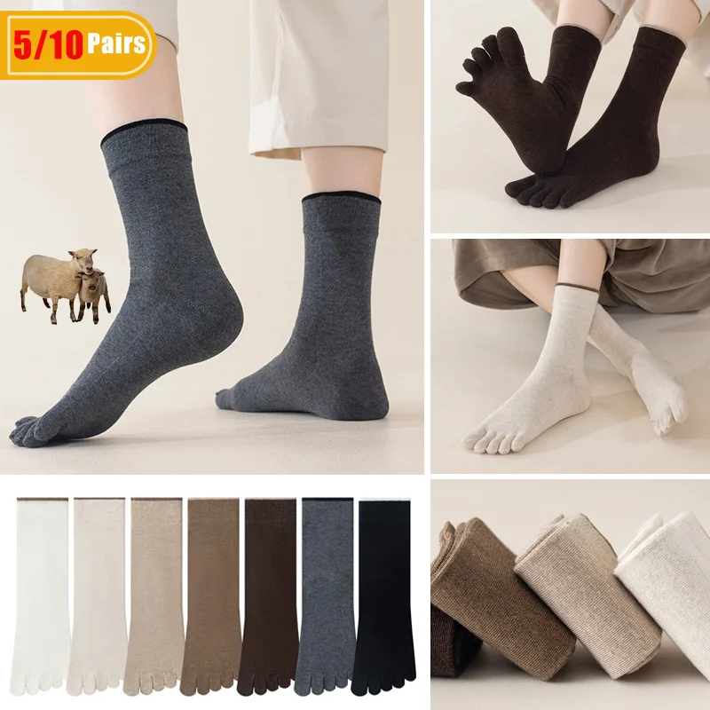 5/10足組 メンズウールトゥソックス 厚手で暖かく通気性の - Thermal Sock Winter のレビューと価格